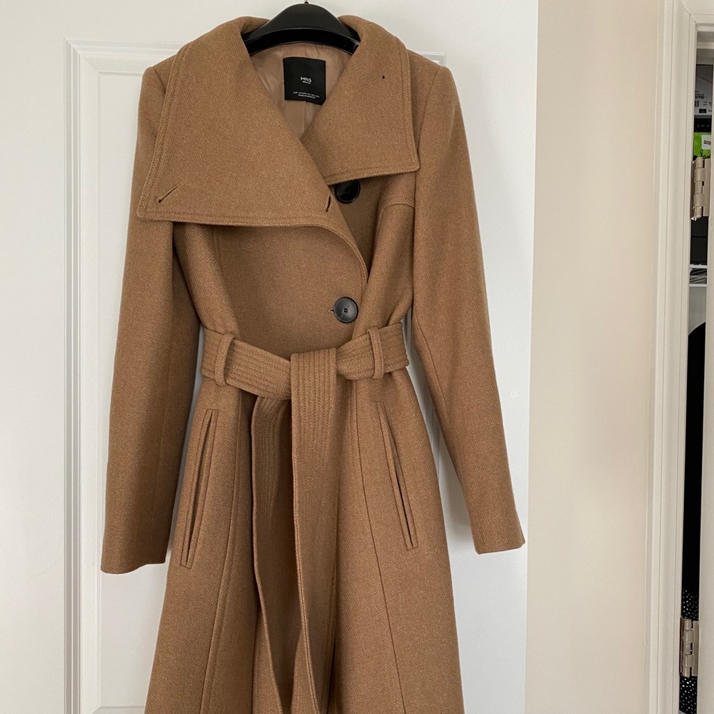 Mango wool belted coat